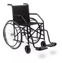 Cadeira De Rodas Cds 101 Preta Roda Raiada C/ Pneu Maciço
