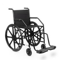 Cadeira De Rodas Cds101 Nylon Preta Dobrável Pneu Antifuro Cor Preto