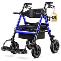 Cadeira de Rodas com Andador StrollAid Dobrável para até 204 kg com Rodas de 10" Cadeira de Rodas com Andador StrollAid Dobrável para até 204 kg com Rodas de 10"