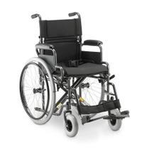 Cadeira de Rodas Dellamed Dobrável em Aço até 120 Kg Cinza e Preto D400-T40