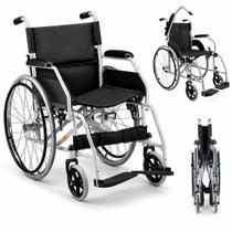 Cadeira de Rodas Dobravel em Aço D100 Dellamed ate 100kg Resistente Confortavel