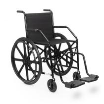 Cadeira de Rodas Dobrável em X Freio Bilaterais Apoio Fixo Para os Pés e Mãos CDS - Cadeira de Rodas