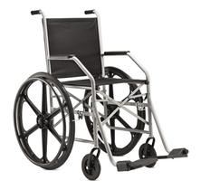 Cadeira de Rodas Dobrável Jaguaribe 1009 Nylon com Pneus Infláveis - Cinza