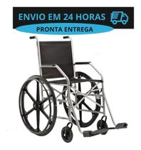Cadeira de rodas dobravel para até 90kg pneu anti furo Jaguaribe