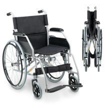 Cadeira de Rodas Dobrável para Idoso até 120kg D100 Aço Pneu Anti Furo Confortável Resistente Dellamed