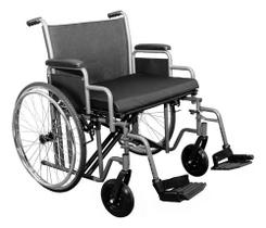 Cadeira De Rodas Dobrável Plus Size Em Aço Até 250kg Hidrolight