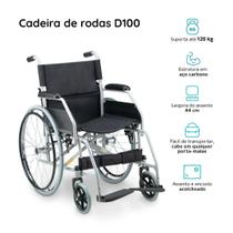 Cadeira De Rodas Dobrável Resistente Até 120kg - D100 Dellamed