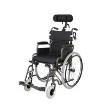 Cadeira de Rodas em Aço Dobrável D400 com Apoio de Cabeça Dellamed - T44