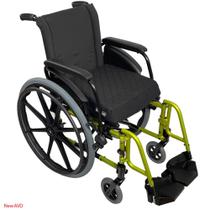 Cadeira de Rodas em Alumínio X Duplo AVD 40cm 120Kg Verde Oliva - Ortobras