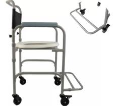 Cadeira De Rodas Higiênica Dobrável Aço D30 Dellamed 100kg