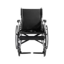 Cadeira de Rodas Idoso Alumínio Dobrável 100kg Leve AntiFuro Manual Independente Resistente Preto Suporte Apoio Mobilidade Adulto Deficiente