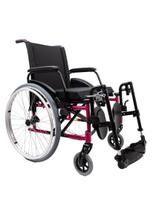 Cadeira de Rodas K2 Alumínio Pés Eleváveis 38cm Rosa Ortobras