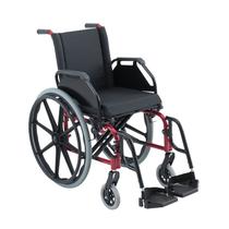 Cadeira de rodas ke aço 50cm vinho (até 120 kg) - ortobras