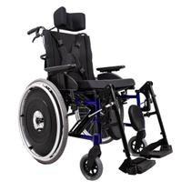 Cadeira de Rodas MA3R Alumínio Azul Reclinável Ortomobil