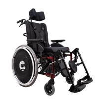 Cadeira de Rodas MA3R Alumínio Vermelha Reclinável Ortomobil