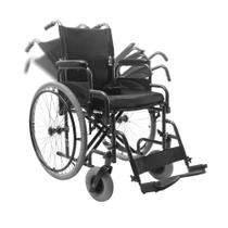Cadeira de Rodas Manual Dobrável em Aço com Encosto Rebatível modelo D400 - Dellamed