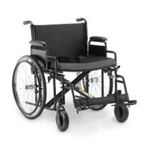 Cadeira de Rodas Manual Dobrável Para Obeso 180 Kg assento 62 cm D500 Dellamed