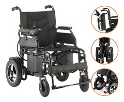 Cadeira De Rodas Motorizada Dobrável D800 Até 120kg Dellamed Cor Preto