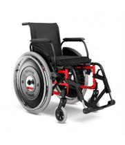 Cadeira de rodas Ortobras AVD alumínio - Largura assento 44cm - Vermelho