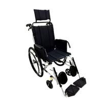 Cadeira de rodas reclinável angra 44cm pneu inflável preta aço (até 100kg) - carone