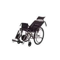 Cadeira de Rodas Reclinável Angra 44CM Pneu Inflável Preta AÇO (ATÉ 100KG) - Carone