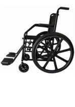 cadeira de rodas resisente semi obesa modelo 23, 100Kg tubos aço carbono e assento (duplo) em nylon - mm