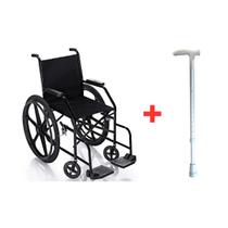 Cadeira de Rodas Simples e Bengala de Alumínio com Regulagem - Prolife Cadeiras de Rodas