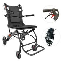 Cadeira de Rodas Transporte Dobrável D90 até 100kg Leve e Compacta Dellamed