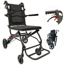 Cadeira de Rodas Transporte Transferência D90 até 100kg Dobrável Compacta Dellamed