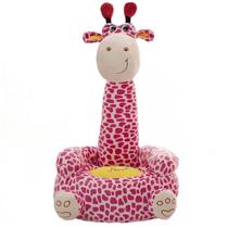 Cadeira de Sofá Infantil com Desenho de Girafa - Pelúcia Macia