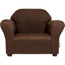 Cadeira de tamanho infantil Keet Roundy Microsuede Comfortable Brown