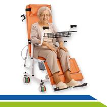 Cadeira de Transferência Multifuncional Tipo Maca Idoso Acamado Reclinável Elevação Comadre 120kg