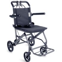 Cadeira de Transporte Aço Carbono até 100kg Cinto Pélvico Assento 44cm
