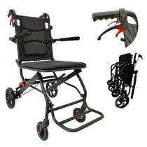 Cadeira de Transporte Transferência 100kg com Rodas Pequenas Dobrável Compacta Leve Cadeira de Transporte Transferência 100kg com Rodas Pequenas Dobrável Compacta Leve