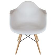 Cadeira Decorativa Eiffel Melbourne F03 Branco com Pés de Madeira - Lyam Decor