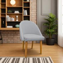 Cadeira Decorativa Estofada Para Sala Recepção Cozinha Lua Star Veludo Cinza Claro Eli Móveis e Decoração Cadeira Decorativa Estofada Para Sala Recepção Cozinha Lua Star Veludo Cinza Claro Eli Móveis e Decoração