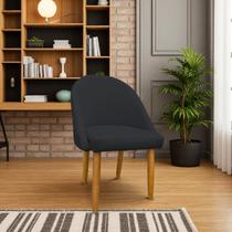 Cadeira Decorativa Estofada Para Sala Recepção Cozinha Lua Star Veludo Cinza Escuro Eli Móveis e Decoração Cadeira Decorativa Estofada Para Sala Recepção Cozinha Lua Star Veludo Cinza Escuro Eli Móveis e Decoração