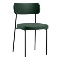 Cadeira Decorativa Estofada Sala de Jantar Mila Laminado Verde Musgo - FdECOR