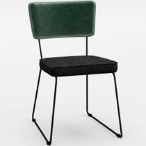 Cadeira Decorativa Estofada Sala Jantar Allana L02 Facto Verde Musgo Linho Chumbo - Lyam Decor Cadeira Decorativa Estofada Sala Jantar Allana L02 Facto Verde Musgo Linho Chumbo - Lyam Decor