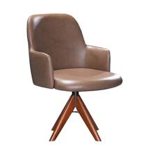 Cadeira Decorativa Giratória Marrom D135 Cercatto