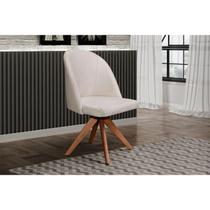 Cadeira Decorativa Giratória para Sala de Estar Lua