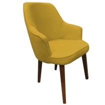 Cadeira Decorativa Lara Suede Amarelo - Dominic Decor