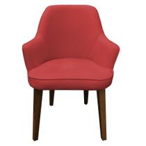 Cadeira Decorativa Lara Suede Vermelho - Dominic Decor