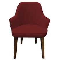 Cadeira Decorativa Lara Suede Vinho - Dominic Decor