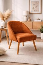 Cadeira Decorativa Lua para Sala de Estar ou Recepção Tecido Suede Cor:Branco