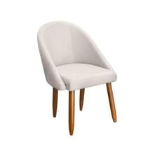 Cadeira Decorativa Lua Veludo Bege