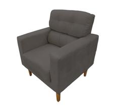 Cadeira Decorativa Luna Area Gourmet Sued Grafite - Kimi Design