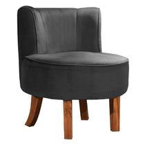 Cadeira Decorativa Oliva Via Encanto Veludo Cinza Cadeira Decorativa Oliva Via Encanto Veludo Cinza