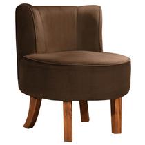 Cadeira Decorativa Oliva Via Encanto Veludo Marrom Cadeira Decorativa Oliva Via Encanto Veludo Marrom