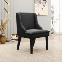 Cadeira Decorativa Sala de Jantar Base Fixa de Madeira Firenze Veludo Preto G19 - Gran Belo Cadeira Decorativa Sala de Jantar Base Fixa de Madeira Firenze Veludo Preto G19 - Gran Belo